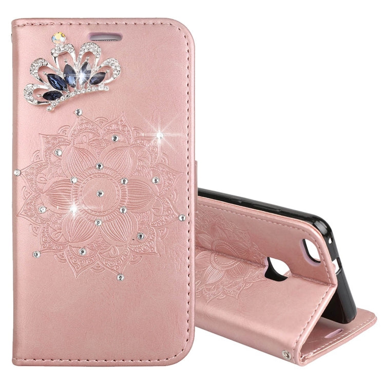 For Huawei  P10 Lite Mandragora Pattern Crystal Encrusted Horizontal Flip Leather Case with Card Slot & Holder & Wallet & Lanyard