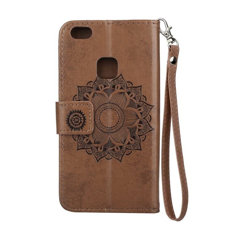 For Huawei  P10 Lite Mandragora Pattern Crystal Encrusted Horizontal Flip Leather Case with Card Slot & Holder & Wallet & Lanyard