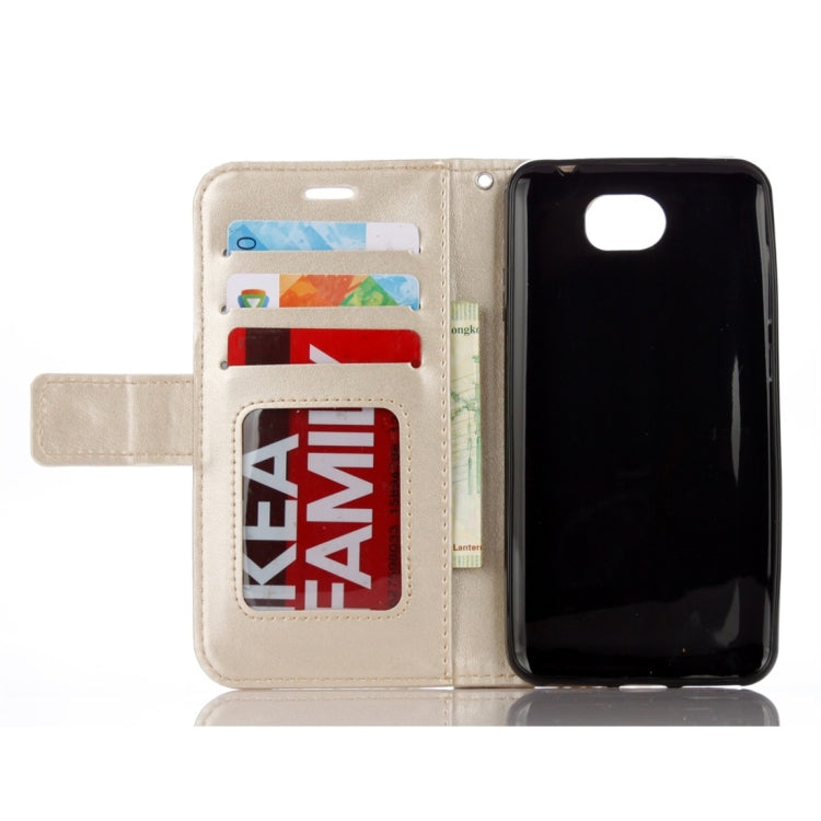 For Huawei  Y5II Mandragora Pattern Crystal Encrusted Horizontal Flip Leather Case with Card Slot & Holder & Wallet & Lanyard