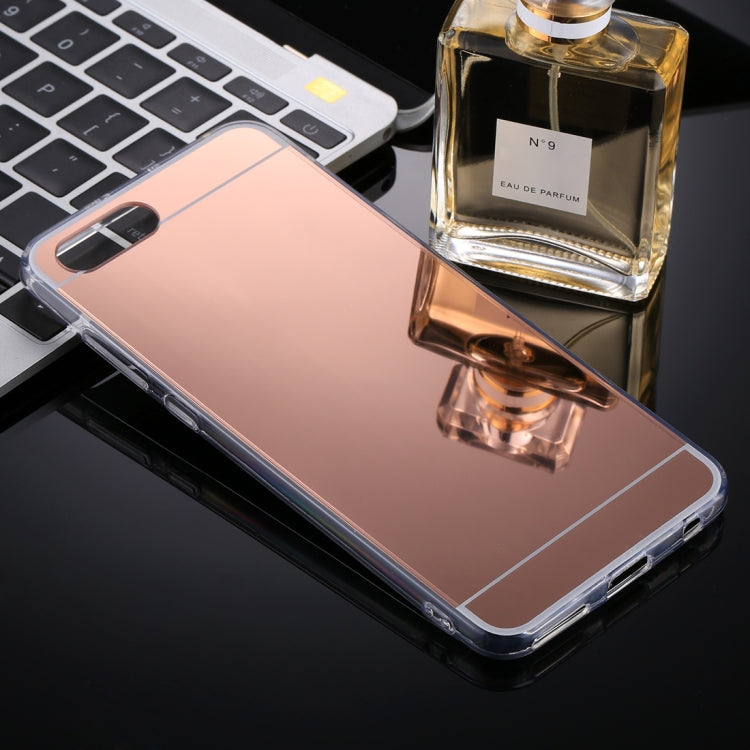 For Huawei Honor View 10 Acrylic + TPU Electroplating Mirror Protective Back Cover Case