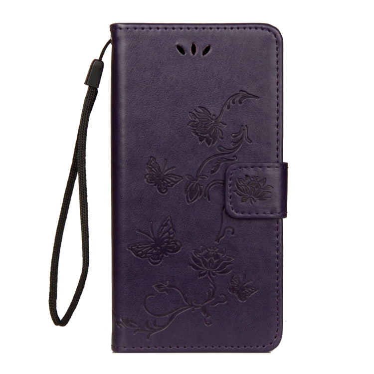 For Huawei P20 Lite Lotus Butterfly Pattern Horizontal Flip Leather Case with Holder & Card Slots & Wallet & Lanyard
