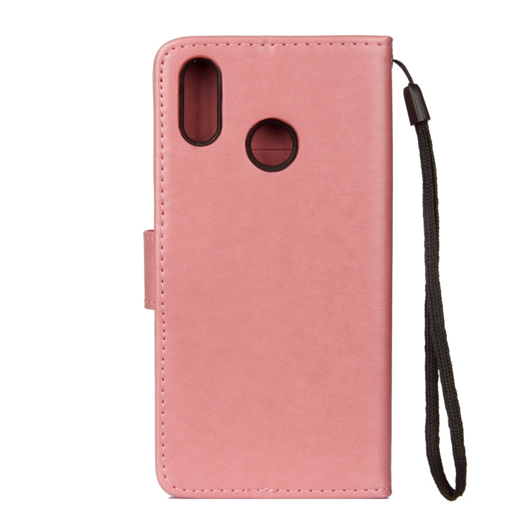 For Huawei P20 Lite Lotus Butterfly Pattern Horizontal Flip Leather Case with Holder & Card Slots & Wallet & Lanyard