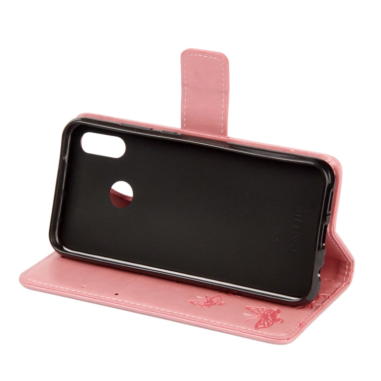 For Huawei P20 Lite Lotus Butterfly Pattern Horizontal Flip Leather Case with Holder & Card Slots & Wallet & Lanyard