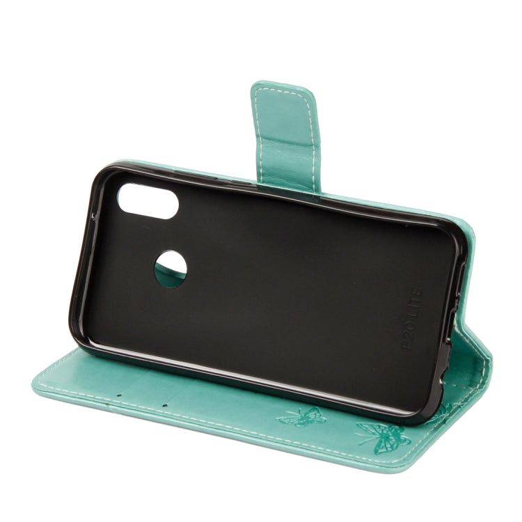 For Huawei P20 Lite Lotus Butterfly Pattern Horizontal Flip Leather Case with Holder & Card Slots & Wallet & Lanyard