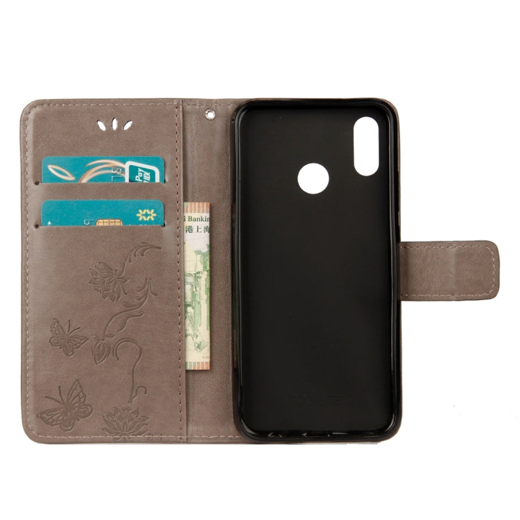 For Huawei P20 Lite Lotus Butterfly Pattern Horizontal Flip Leather Case with Holder & Card Slots & Wallet & Lanyard