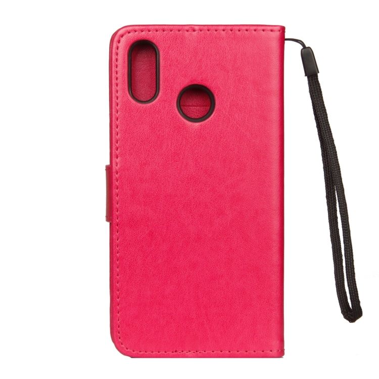 For Huawei P20 Lite Lotus Butterfly Pattern Horizontal Flip Leather Case with Holder & Card Slots & Wallet & Lanyard