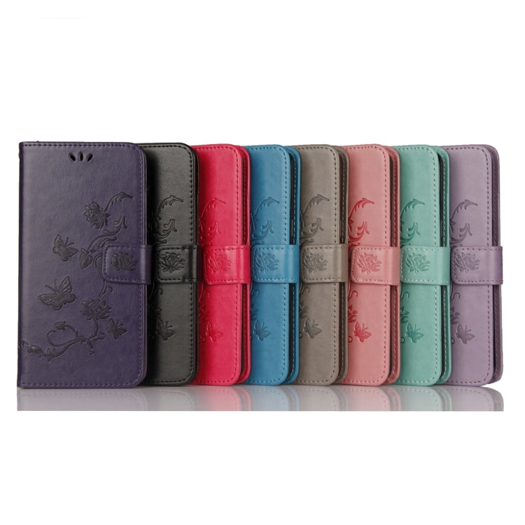 For Huawei P20 Lite Lotus Butterfly Pattern Horizontal Flip Leather Case with Holder & Card Slots & Wallet & Lanyard