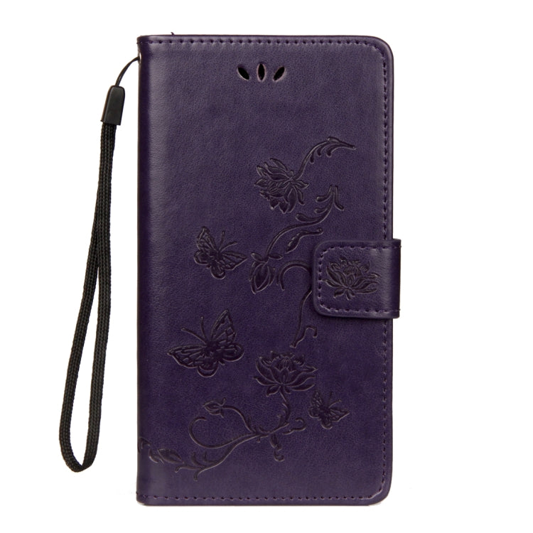 For Huawei P20 Lotus Butterfly Pattern Horizontal Flip Leather Case with Holder & Card Slots & Wallet & Lanyard