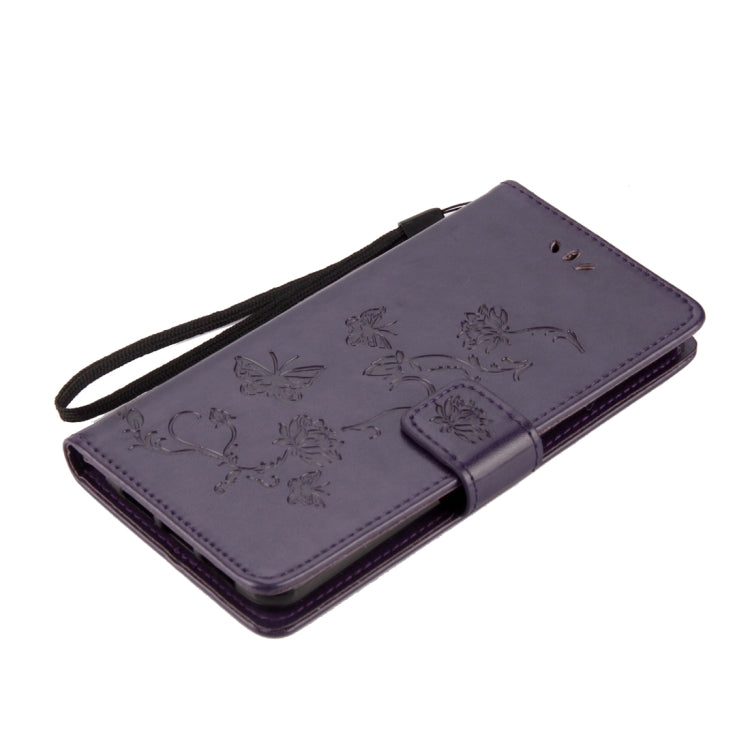 For Huawei P20 Lotus Butterfly Pattern Horizontal Flip Leather Case with Holder & Card Slots & Wallet & Lanyard
