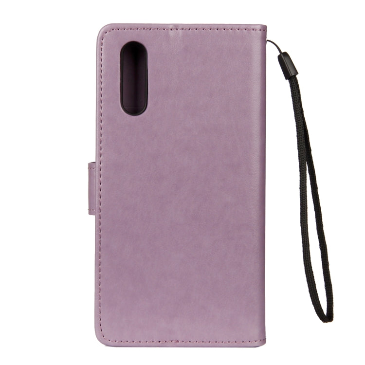 For Huawei P20 Lotus Butterfly Pattern Horizontal Flip Leather Case with Holder & Card Slots & Wallet & Lanyard