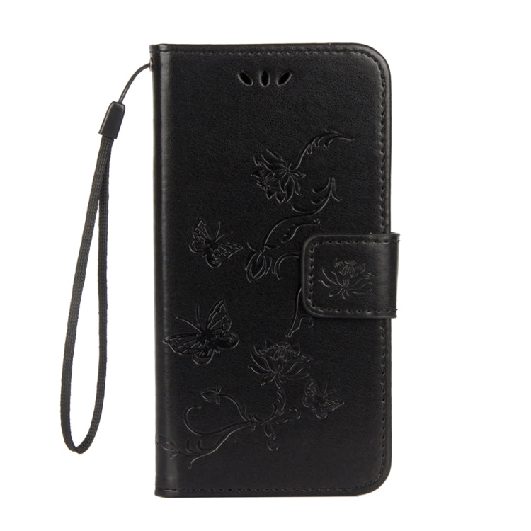 For Huawei Y9 (2018) Lotus Butterfly Pattern Horizontal Flip Leather Case with Holder & Card Slots & Wallet & Lanyard