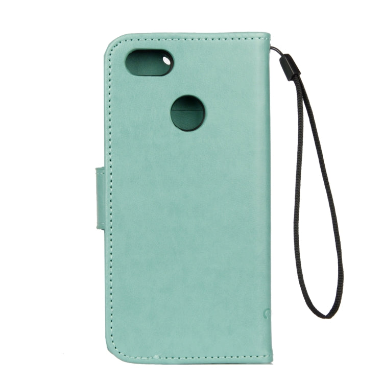 For Huawei Y9 (2018) Lotus Butterfly Pattern Horizontal Flip Leather Case with Holder & Card Slots & Wallet & Lanyard