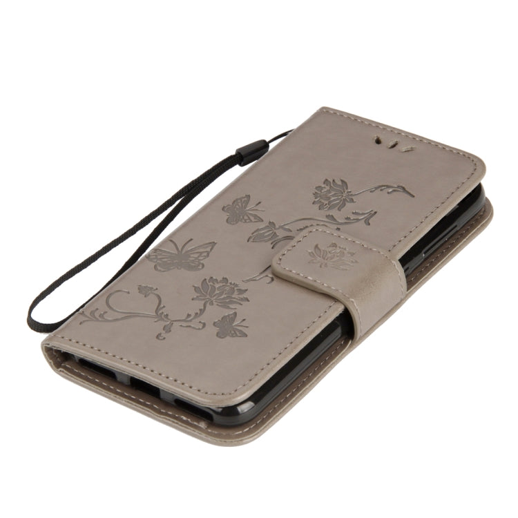 For Huawei Y9 (2018) Lotus Butterfly Pattern Horizontal Flip Leather Case with Holder & Card Slots & Wallet & Lanyard