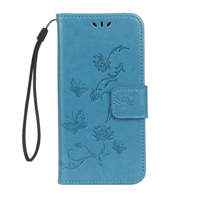 For Huawei Y9 (2018) Lotus Butterfly Pattern Horizontal Flip Leather Case with Holder & Card Slots & Wallet & Lanyard