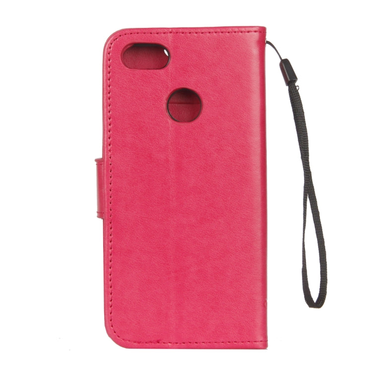 For Huawei Y9 (2018) Lotus Butterfly Pattern Horizontal Flip Leather Case with Holder & Card Slots & Wallet & Lanyard