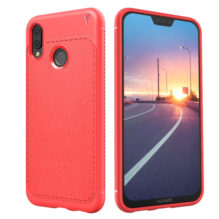 Lenuo Leshen Series for Huawei P20 Lite TPU Litchi Texture Dropproof Protective Back Cover Case