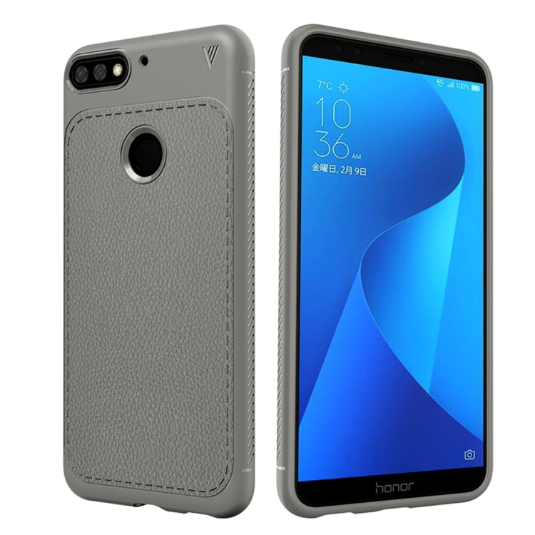 Lenuo Leshen Series for Huawei Honor Play 7C TPU Litchi Texture Dropproof Protective Back Cover Case