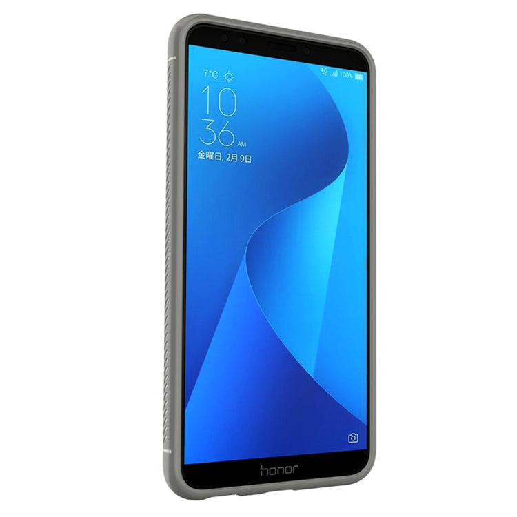 Lenuo Leshen Series for Huawei Honor Play 7C TPU Litchi Texture Dropproof Protective Back Cover Case