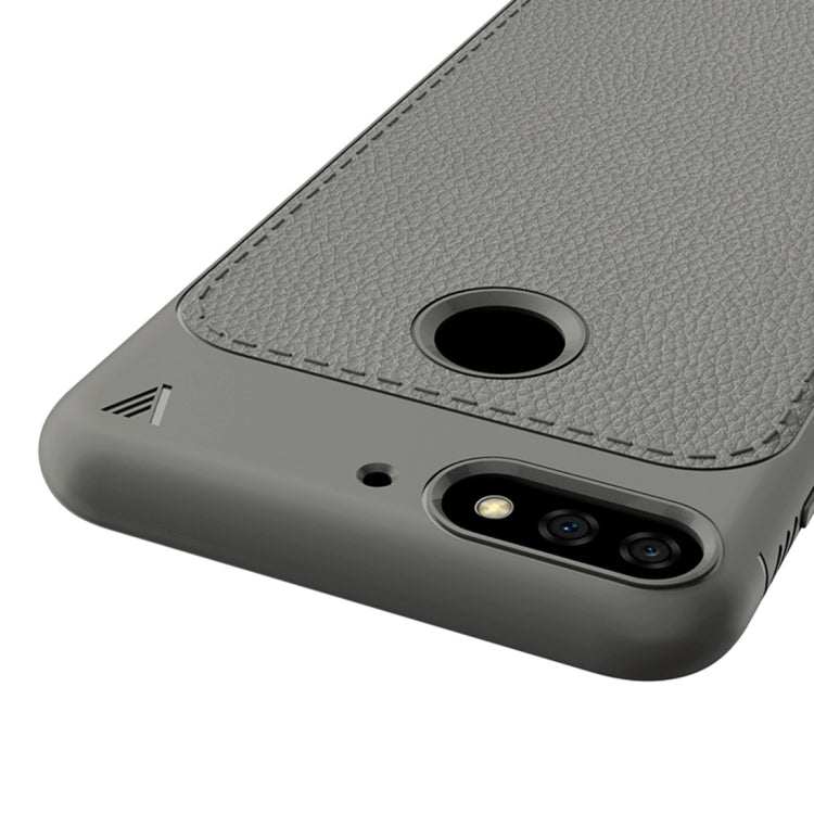 Lenuo Leshen Series for Huawei Honor Play 7C TPU Litchi Texture Dropproof Protective Back Cover Case