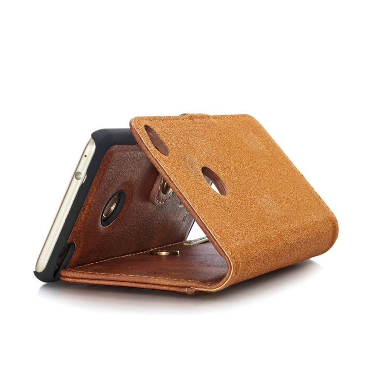 For Huawei P8 Lite (2017) Crazy Horse Texture Horizontal Flip Detachable Magnetic Protective Case with Holder & Card Slots & Wallet