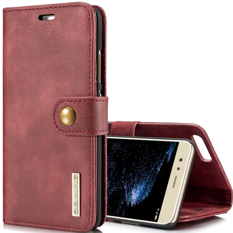 For Huawei P10 Crazy Horse Texture Horizontal Flip Detachable Magnetic Protective Case with Holder & Card Slots & Wallet