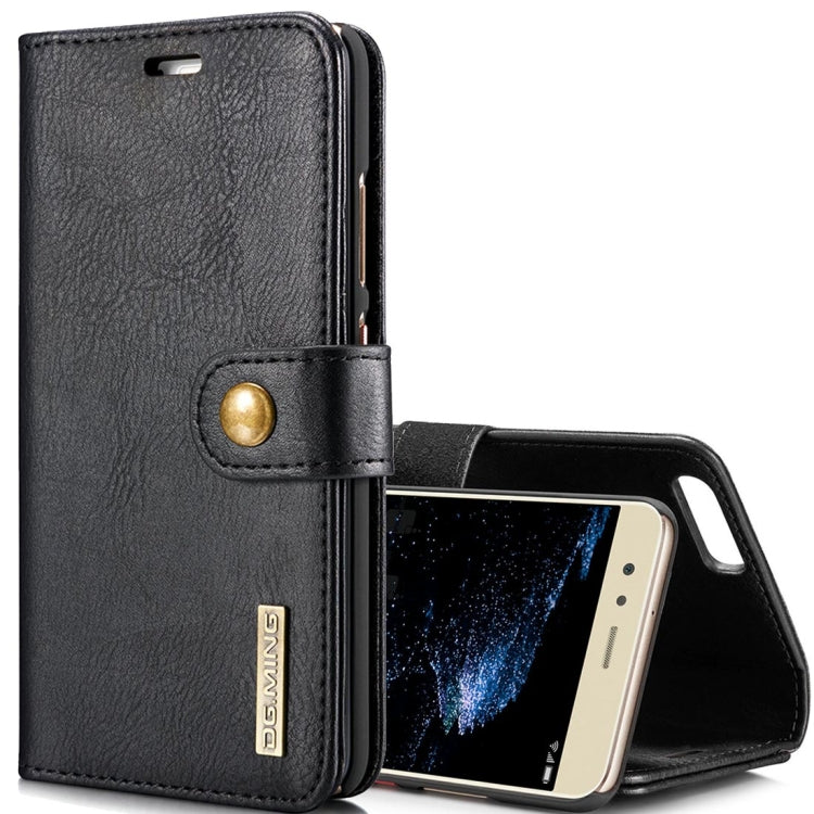 For Huawei P10 Plus Crazy Horse Texture Horizontal Flip Detachable Magnetic Protective Case with Holder & Card Slots & Wallet