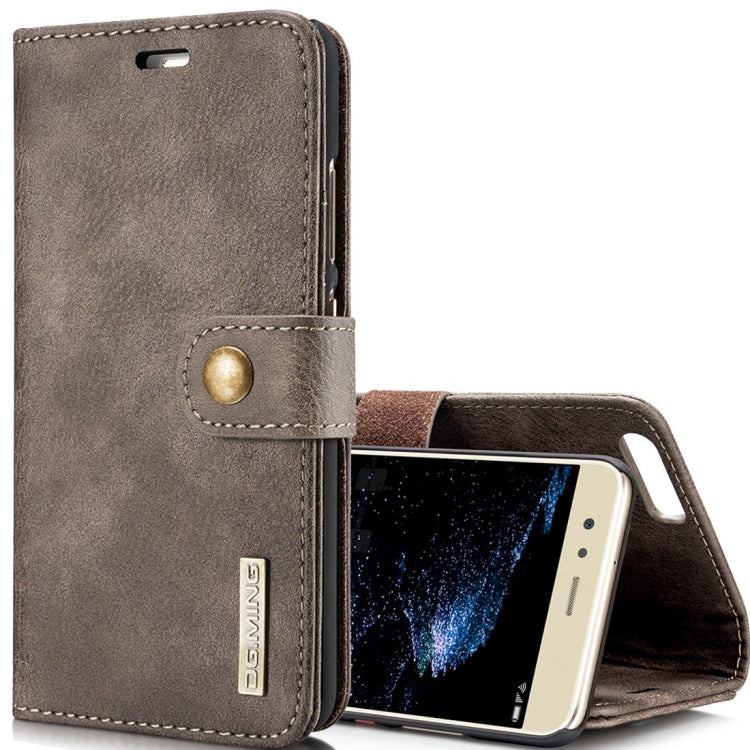 For Huawei P10 Plus Crazy Horse Texture Horizontal Flip Detachable Magnetic Protective Case with Holder & Card Slots & Wallet