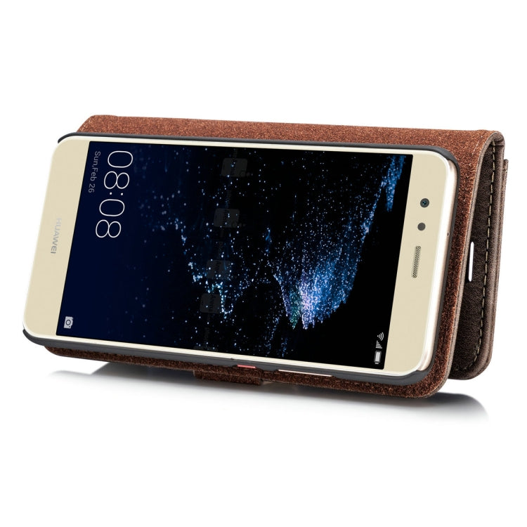 For Huawei P10 Plus Crazy Horse Texture Horizontal Flip Detachable Magnetic Protective Case with Holder & Card Slots & Wallet