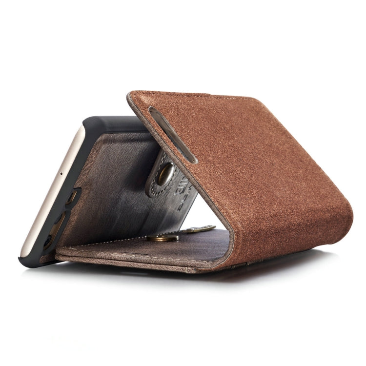 For Huawei P10 Plus Crazy Horse Texture Horizontal Flip Detachable Magnetic Protective Case with Holder & Card Slots & Wallet