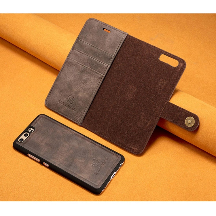 For Huawei P10 Plus Crazy Horse Texture Horizontal Flip Detachable Magnetic Protective Case with Holder & Card Slots & Wallet