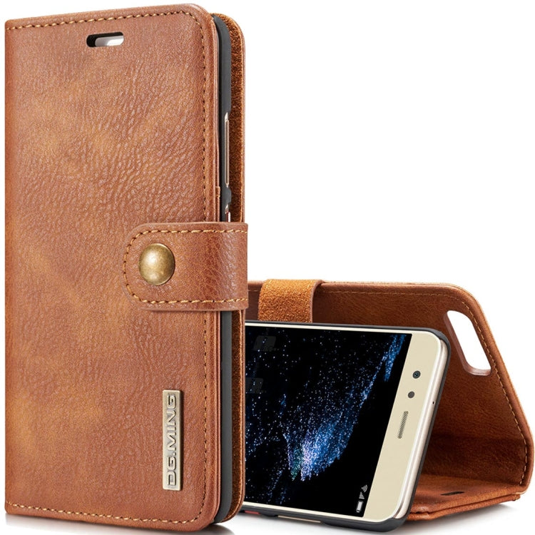 For Huawei P10 Plus Crazy Horse Texture Horizontal Flip Detachable Magnetic Protective Case with Holder & Card Slots & Wallet