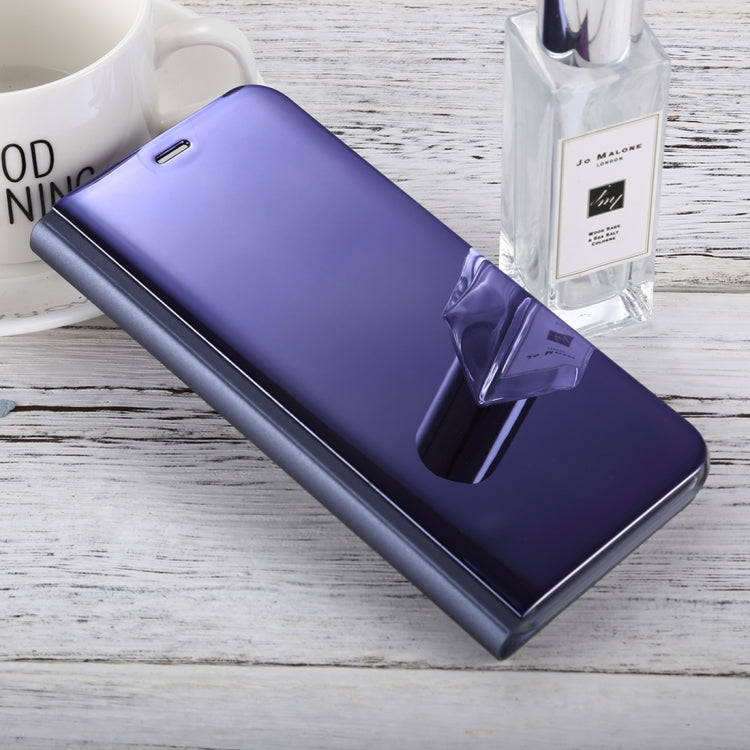 For Huawei P20 Lite Electroplating Mirror Horizontal Flip Leather Case with Holder