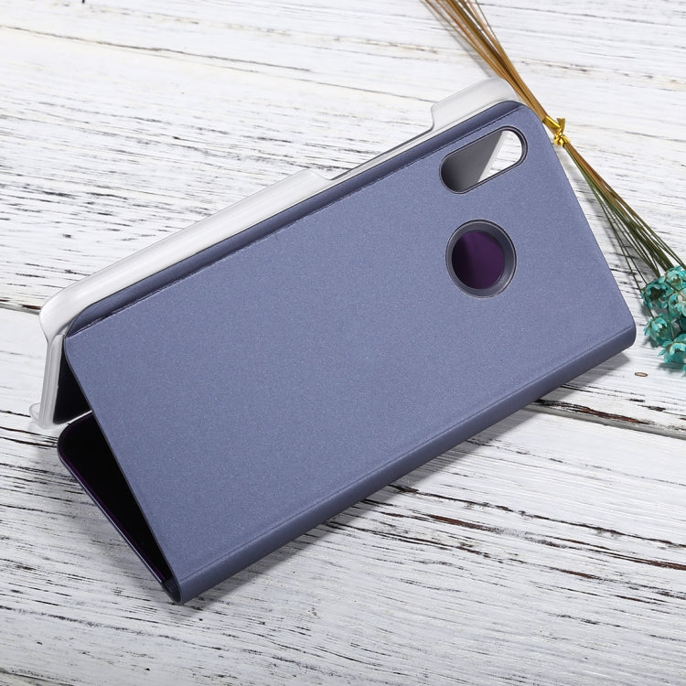 For Huawei P20 Lite Electroplating Mirror Horizontal Flip Leather Case with Holder