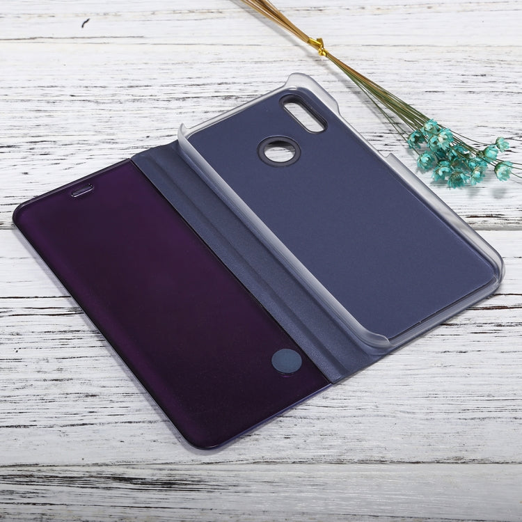 For Huawei P20 Lite Electroplating Mirror Horizontal Flip Leather Case with Holder