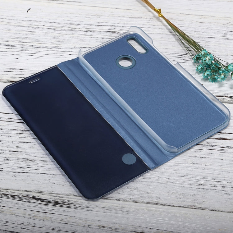 For Huawei P20 Lite Electroplating Mirror Horizontal Flip Leather Case with Holder