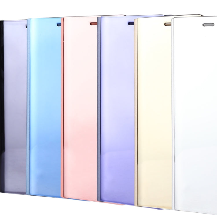 For Huawei P20 Lite Electroplating Mirror Horizontal Flip Leather Case with Holder