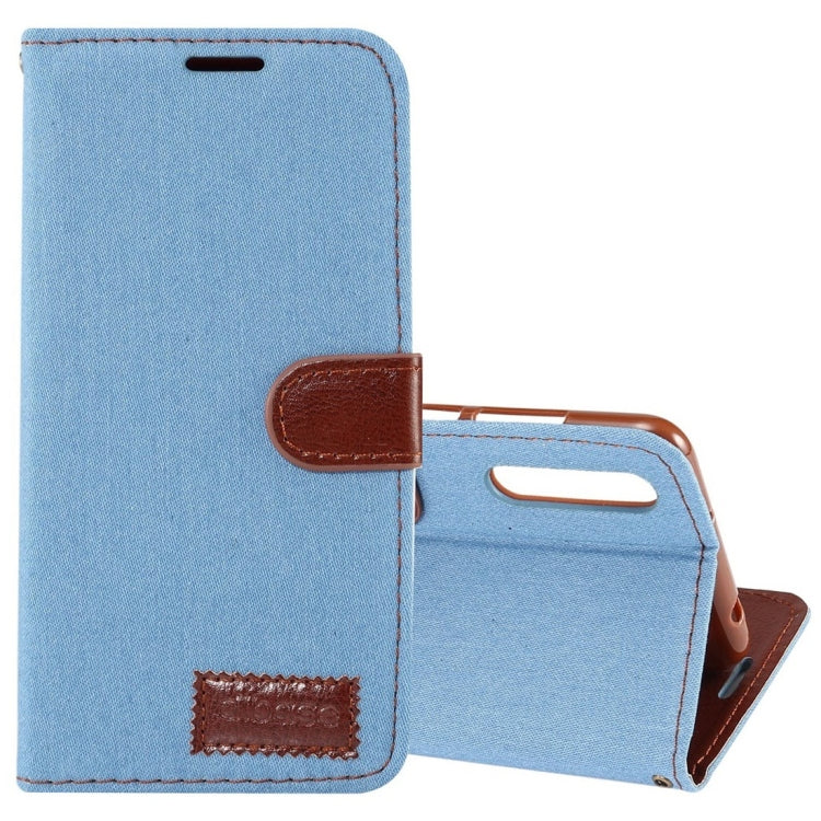 Dibase for Huawei P20 Texture Horizontal Flip Leather Case with Holder & Card Slots (Baby Blue)