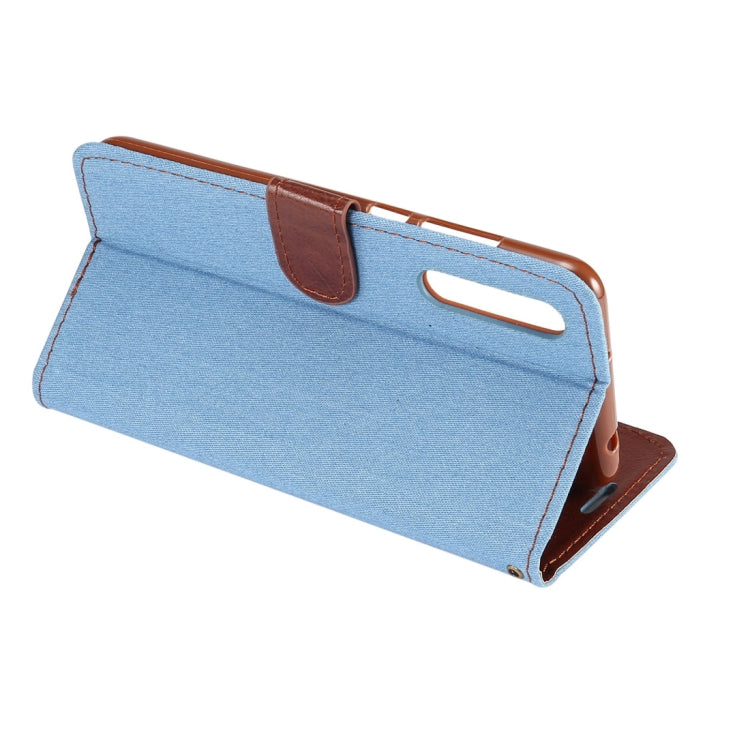 Dibase for Huawei P20 Texture Horizontal Flip Leather Case with Holder & Card Slots (Baby Blue)