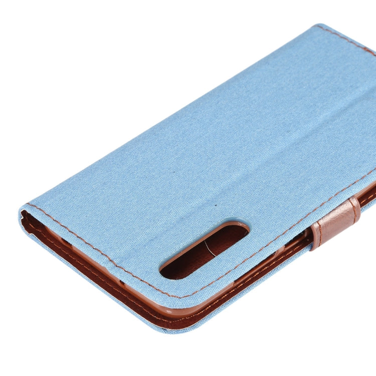 Dibase for Huawei P20 Texture Horizontal Flip Leather Case with Holder & Card Slots (Baby Blue)