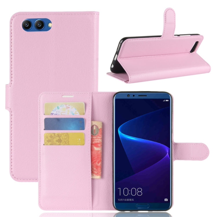 For Huawei  Honor View 10 Litchi Texture Horizontal Flip Leather Case with Holder & Card Slots & Wallet