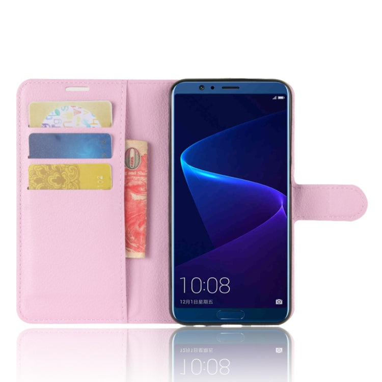 For Huawei  Honor View 10 Litchi Texture Horizontal Flip Leather Case with Holder & Card Slots & Wallet