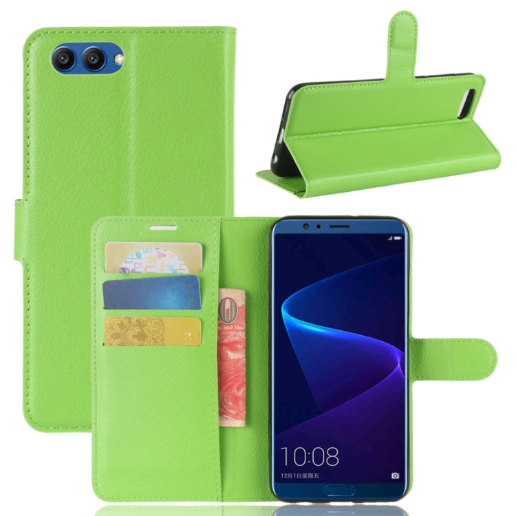 For Huawei  Honor View 10 Litchi Texture Horizontal Flip Leather Case with Holder & Card Slots & Wallet