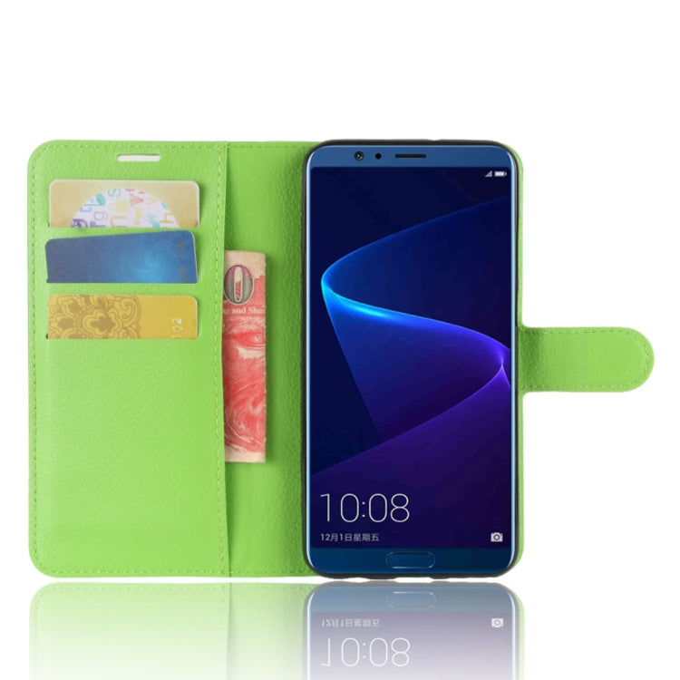 For Huawei  Honor View 10 Litchi Texture Horizontal Flip Leather Case with Holder & Card Slots & Wallet