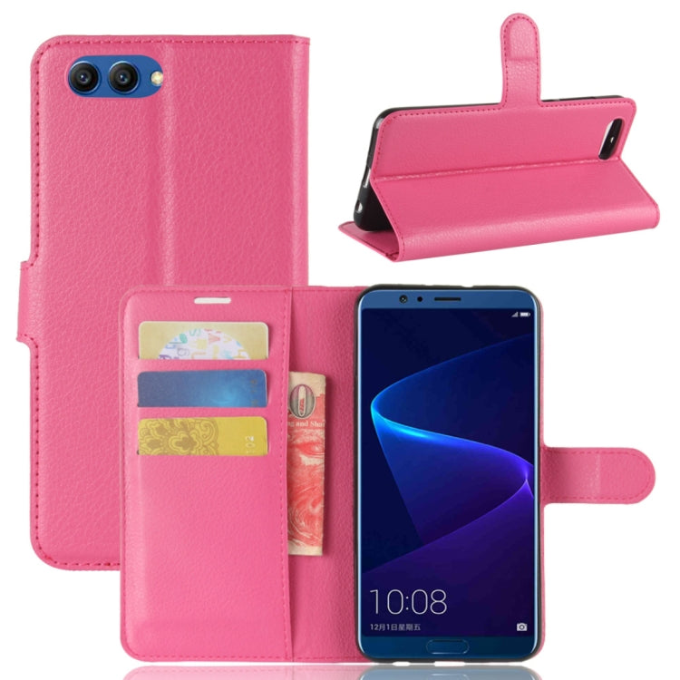 For Huawei  Honor View 10 Litchi Texture Horizontal Flip Leather Case with Holder & Card Slots & Wallet