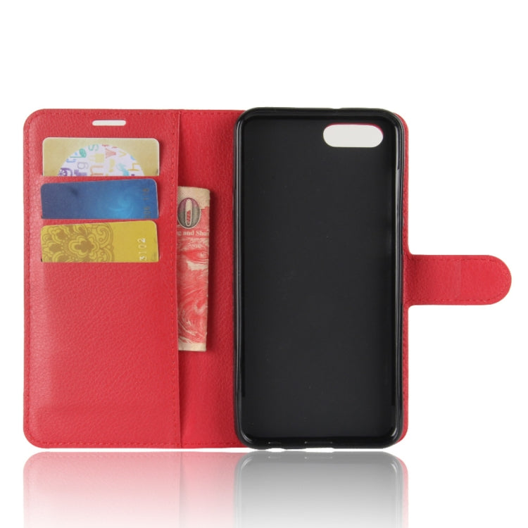 For Huawei  Honor View 10 Litchi Texture Horizontal Flip Leather Case with Holder & Card Slots & Wallet