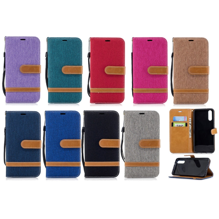 For Huawei P20 Denim Texture TPU + PU Horizontal Flip Leather Case with Holder & Card Slots & Wallet & Lanyard