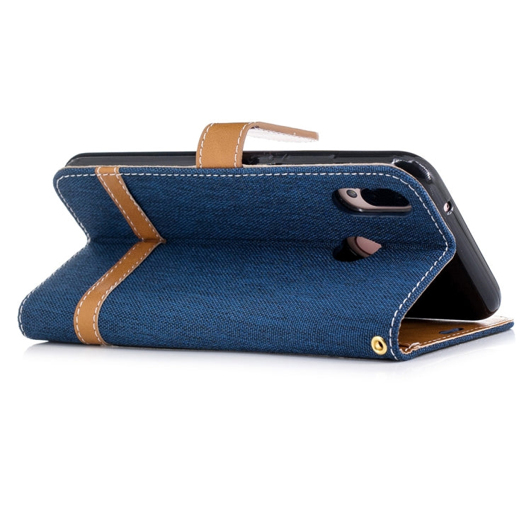 For Huawei P20 Lite & nova 3e Denim Texture TPU + PU Horizontal Flip Leather Case with Holder & Card Slots & Wallet & Lanyard
