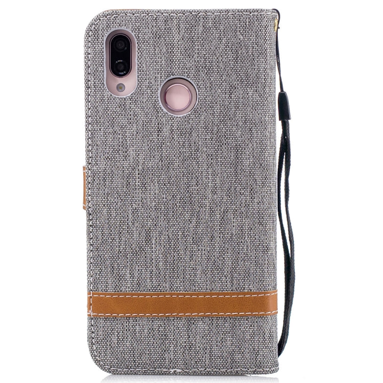 For Huawei P20 Lite & nova 3e Denim Texture TPU + PU Horizontal Flip Leather Case with Holder & Card Slots & Wallet & Lanyard