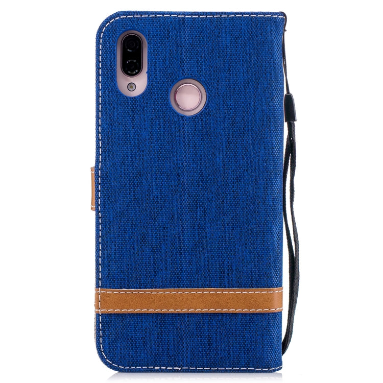 For Huawei P20 Lite & nova 3e Denim Texture TPU + PU Horizontal Flip Leather Case with Holder & Card Slots & Wallet & Lanyard