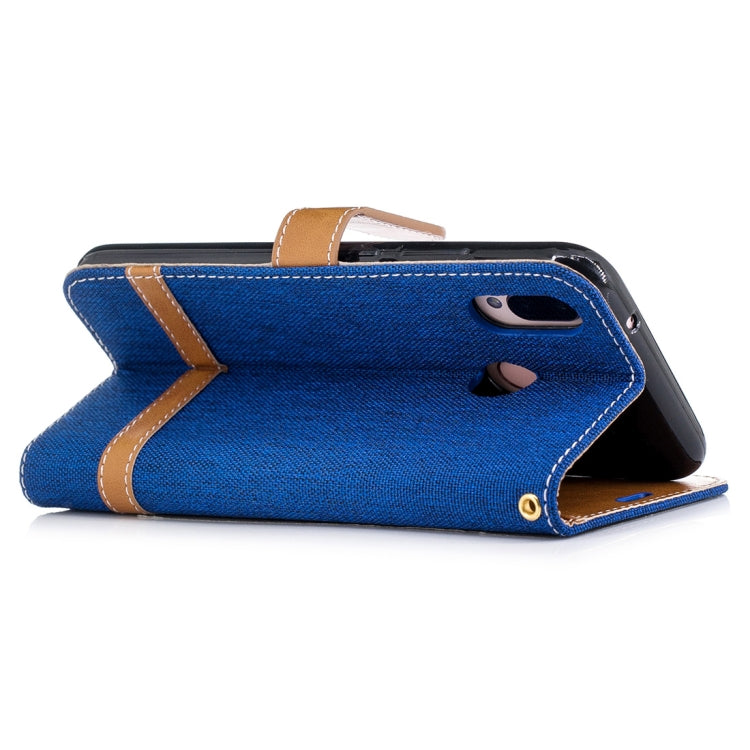 For Huawei P20 Lite & nova 3e Denim Texture TPU + PU Horizontal Flip Leather Case with Holder & Card Slots & Wallet & Lanyard